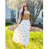 imageZESICA Womens 2025 Summer Boho Strapless Midi Dress Off Shoulder Polka Dot Printed Flowy A Line Long Dresses with PocketsKhaki
