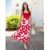 imageZESICA Womens 2025 Summer Boho Strapless Midi Dress Off Shoulder Polka Dot Printed Flowy A Line Long Dresses with PocketsRed