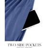 imageZESICA Womens 2025 Summer Sleeveless Dress Square Neck Pleated Swing Casual Maxi Dresses with PocketsDustyblue