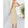 imageZESICA Womens 2025 Summer Sleeveless Midi Dresses Casual Crewneck Ribbed Knit Pleated A Line Swing Long Party DressApricot