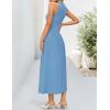 imageZESICA Womens 2025 Summer Sleeveless Midi Dresses Casual Crewneck Ribbed Knit Pleated A Line Swing Long Party DressDusty Blue