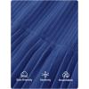 imageZESICA Womens 2025 Summer Sleeveless Midi Dresses Casual Crewneck Ribbed Knit Pleated A Line Swing Long Party DressNavy