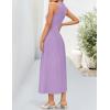 imageZESICA Womens 2025 Summer Sleeveless Midi Dresses Casual Crewneck Ribbed Knit Pleated A Line Swing Long Party DressPurple
