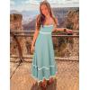 imageZESICA Womens 2025 Summer Spaghetti Straps Sleeveless Backless Sundress Flowy Smocked Lace Swing A Line Midi DressSage