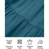 imageZESICA Womens 2025 Summer Square Neck Short Puff Sleeve Solid Color High Waist Casual Smocked Flowy A Line Tiered Midi DressTeal