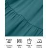 imageZESICA Womens 2025 Summer Square Neck Short Puff Sleeve Solid Color High Waist Casual Smocked Flowy A Line Tiered Midi DressTeal Green