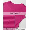 imageZESICA Womens Summer Sleeveless Tank Maxi Dress 2025 Mock Neck Ribbed Knit High Waist Flowy Wedding Guest Long DressesRose