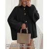 imageZESICA Womens Fall 2025 Cardigan Sweaters Long Sleeve Button Down Oversized Soft Knit Winter Coats Trendy OuterwearBlack