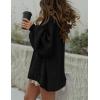 imageZESICA Womens Fall 2025 Cardigan Sweaters Long Sleeve Button Down Oversized Soft Knit Winter Coats Trendy OuterwearBlack