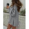 imageZESICA Womens Fall 2025 Cardigan Sweaters Long Sleeve Button Down Oversized Soft Knit Winter Coats Trendy OuterwearGray