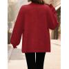 imageZESICA Womens Fall 2025 Cardigan Sweaters Long Sleeve Button Down Oversized Soft Knit Winter Coats Trendy OuterwearRed