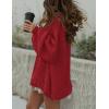 imageZESICA Womens Fall 2025 Cardigan Sweaters Long Sleeve Button Down Oversized Soft Knit Winter Coats Trendy OuterwearRed