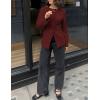 imageZESICA Womens Business Casual Blazers 2025 Fall Long Sleeve Button Down Suit Jackets Open Front Work Blazer with PocketBrown