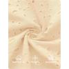 imageZESICA Womens Fall Long Sleeve Maxi Dresses 2025 Square Neck Hollow Out Eyelet Smocked A Line Boho Wedding Guset DressApricot