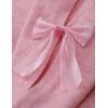 imageZESICA Womens Fall Oversized Bow Sweaters 2025 Casual Crew Neck Knit Long Sleeve Pullover Tops Winter Trendy OutfitsPink