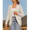 imageZESICA Womens Fall Winter 2025 Long Sleeve Open Front Casual Lightweight Soft Knit Cardigan Sweater OuterwearApricot