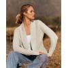 imageZESICA Womens Fall Winter 2025 Long Sleeve Open Front Casual Lightweight Soft Knit Cardigan Sweater OuterwearApricot