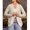 imageZESICA Womens Fall Winter 2025 Long Sleeve Open Front Casual Lightweight Soft Knit Cardigan Sweater OuterwearApricot