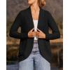 imageZESICA Womens Fall Winter 2025 Long Sleeve Open Front Casual Lightweight Soft Knit Cardigan Sweater OuterwearBlack