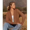 imageZESICA Womens Fall Winter 2025 Long Sleeve Open Front Casual Lightweight Soft Knit Cardigan Sweater OuterwearBrown