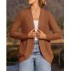 imageZESICA Womens Fall Winter 2025 Long Sleeve Open Front Casual Lightweight Soft Knit Cardigan Sweater OuterwearBrown