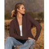 imageZESICA Womens Fall Winter 2025 Long Sleeve Open Front Casual Lightweight Soft Knit Cardigan Sweater OuterwearCoffee