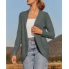 imageZESICA Womens Fall Winter 2025 Long Sleeve Open Front Casual Lightweight Soft Knit Cardigan Sweater OuterwearDarkgrey