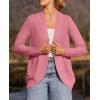 imageZESICA Womens Fall Winter 2025 Long Sleeve Open Front Casual Lightweight Soft Knit Cardigan Sweater OuterwearDarkpink