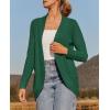 imageZESICA Womens Fall Winter 2025 Long Sleeve Open Front Casual Lightweight Soft Knit Cardigan Sweater OuterwearForestgreen