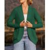 imageZESICA Womens Fall Winter 2025 Long Sleeve Open Front Casual Lightweight Soft Knit Cardigan Sweater OuterwearForestgreen