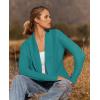 imageZESICA Womens Fall Winter 2025 Long Sleeve Open Front Casual Lightweight Soft Knit Cardigan Sweater OuterwearLakegreen