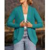 imageZESICA Womens Fall Winter 2025 Long Sleeve Open Front Casual Lightweight Soft Knit Cardigan Sweater OuterwearLakegreen