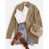 imageZESICA Womens Fall Winter 2025 Long Sleeve Open Front Casual Lightweight Soft Knit Cardigan Sweater OuterwearLightkhaki