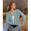 imageZESICA Womens Fall Winter 2025 Long Sleeve Open Front Casual Lightweight Soft Knit Cardigan Sweater OuterwearMint