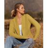 imageZESICA Womens Fall Winter 2025 Long Sleeve Open Front Casual Lightweight Soft Knit Cardigan Sweater OuterwearMustard