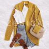 imageZESICA Womens Fall Winter 2025 Long Sleeve Open Front Casual Lightweight Soft Knit Cardigan Sweater OuterwearMustard