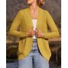 imageZESICA Womens Fall Winter 2025 Long Sleeve Open Front Casual Lightweight Soft Knit Cardigan Sweater OuterwearMustard
