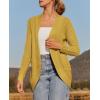 imageZESICA Womens Fall Winter 2025 Long Sleeve Open Front Casual Lightweight Soft Knit Cardigan Sweater OuterwearMustard