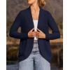 imageZESICA Womens Fall Winter 2025 Long Sleeve Open Front Casual Lightweight Soft Knit Cardigan Sweater OuterwearNavy