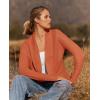 imageZESICA Womens Fall Winter 2025 Long Sleeve Open Front Casual Lightweight Soft Knit Cardigan Sweater OuterwearOrange