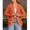 imageZESICA Womens Fall Winter 2025 Long Sleeve Open Front Casual Lightweight Soft Knit Cardigan Sweater OuterwearOrange