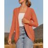 imageZESICA Womens Fall Winter 2025 Long Sleeve Open Front Casual Lightweight Soft Knit Cardigan Sweater OuterwearOrange
