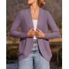 imageZESICA Womens Fall Winter 2025 Long Sleeve Open Front Casual Lightweight Soft Knit Cardigan Sweater OuterwearPurple