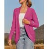 imageZESICA Womens Fall Winter 2025 Long Sleeve Open Front Casual Lightweight Soft Knit Cardigan Sweater OuterwearRose