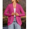 imageZESICA Womens Fall Winter 2025 Long Sleeve Open Front Casual Lightweight Soft Knit Cardigan Sweater OuterwearRose