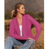 imageZESICA Womens Fall Winter 2025 Long Sleeve Open Front Casual Lightweight Soft Knit Cardigan Sweater OuterwearRose