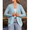 imageZESICA Womens Fall Winter 2025 Long Sleeve Open Front Casual Lightweight Soft Knit Cardigan Sweater OuterwearSkyblue