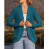imageZESICA Womens Fall Winter 2025 Long Sleeve Open Front Casual Lightweight Soft Knit Cardigan Sweater OuterwearTeal