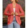 imageZESICA Womens Fall Winter 2025 Long Sleeve Open Front Casual Lightweight Soft Knit Cardigan Sweater OuterwearWatermelon