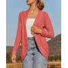 imageZESICA Womens Fall Winter 2025 Long Sleeve Open Front Casual Lightweight Soft Knit Cardigan Sweater OuterwearWatermelon